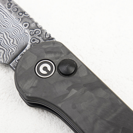 Нож CIVIVI Elementum Button Lock, Damascus, Marble Carbon Нож CIVIVI Elementum Button Lock, Damascus, Marble Carbon - купить в интернет-магазине Blademan
